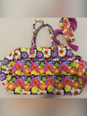Danielle Morgan Cotton Quilted Floral Weekender Bag - Pink Multi
